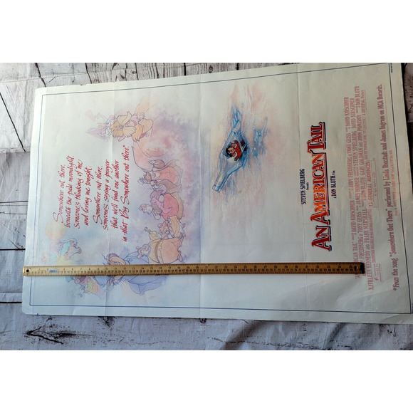 An American Tail 1986 Movie Theater Poster DIrected By Steven Spielberg READ - Picture 9 of 13